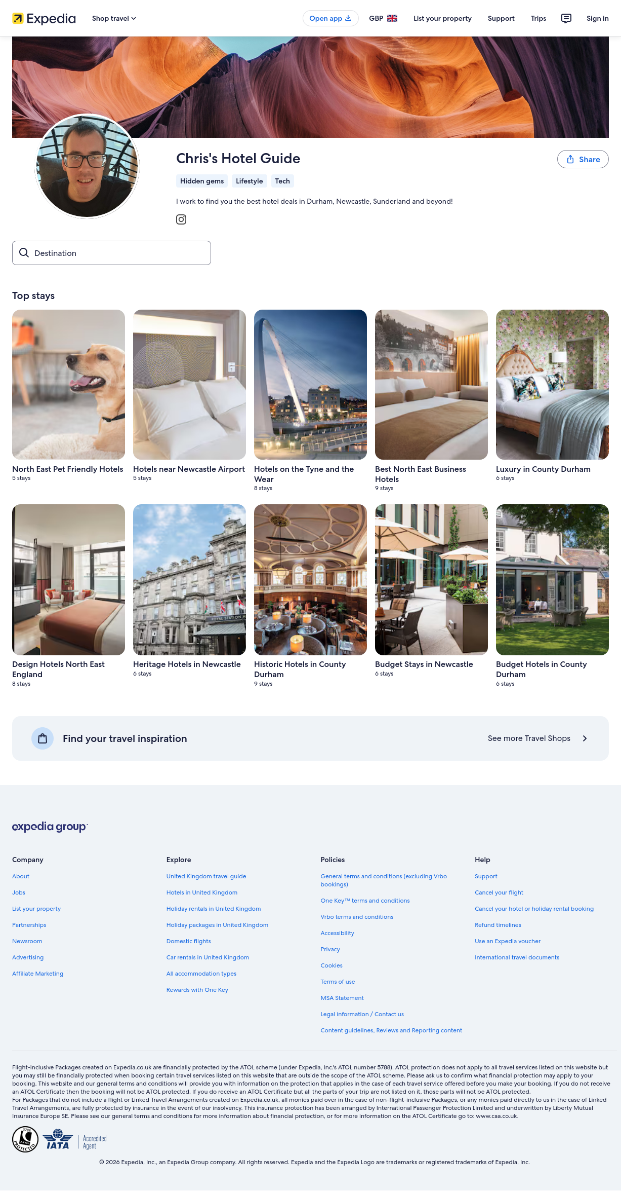 My Expedia Travel Shop